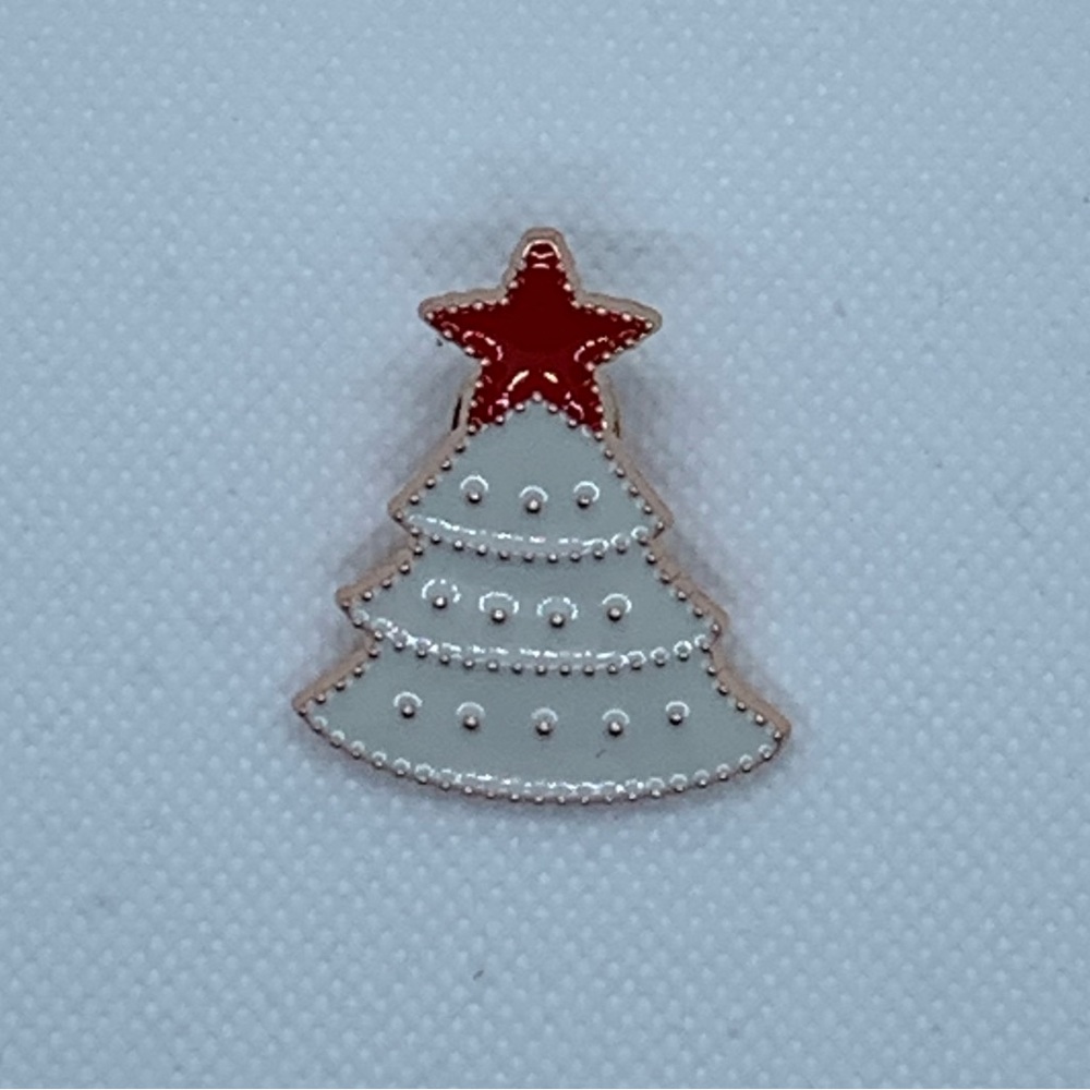 White Christmas Tree Pin 🎄 Stocking Stuffer